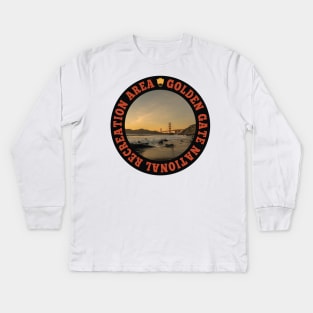 Golden Gate National Recreation Area circle Kids Long Sleeve T-Shirt